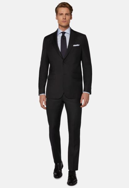 Suits Charcoal Grey Suit In Super 130 Wool Budget Men