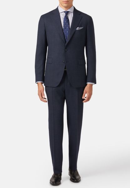 Suits Navy Suit In Woven Wool Lowest Price Guarantee Men