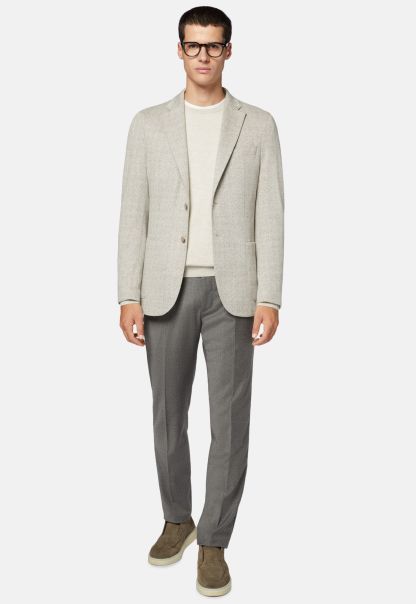 Blazers Economical Men Grey B Jersey Cotton Blend Jacket