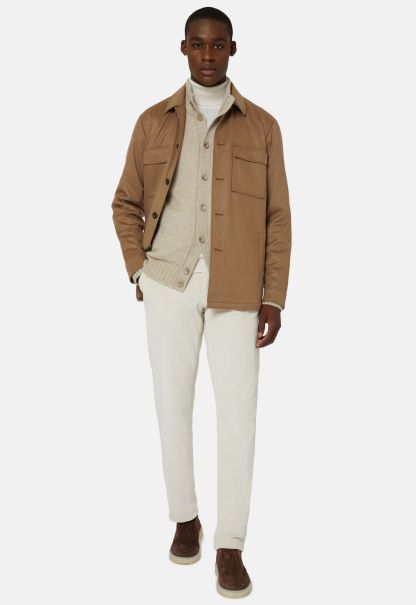 Men Overshirts Quick Link Shirt Jacket In Pure Cashmere