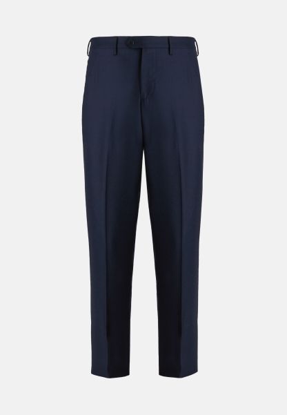 Pants Regular Fit Birdseye Wool Trousers Men Shop