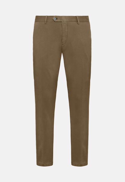 Stretch Cotton Trousers Men Discounted Pants