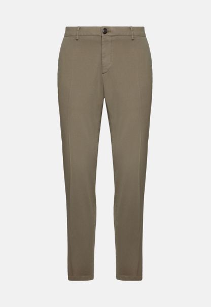 Discount Pants Stretch Cotton/Tencel Trousers Men