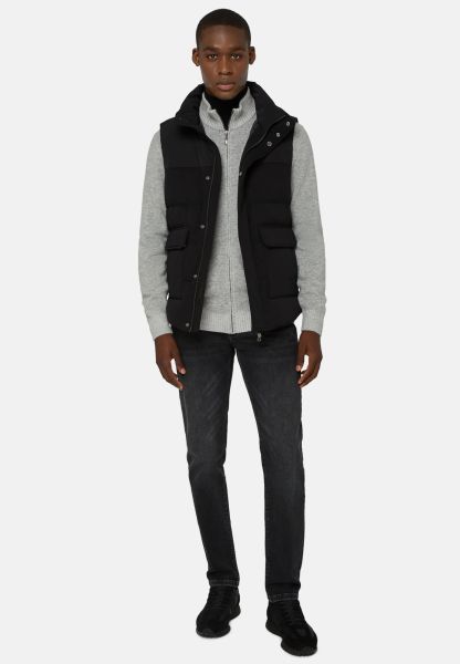 Men Final Clearance Outerwear Down-Filled Nylon Waistcoat With Hood