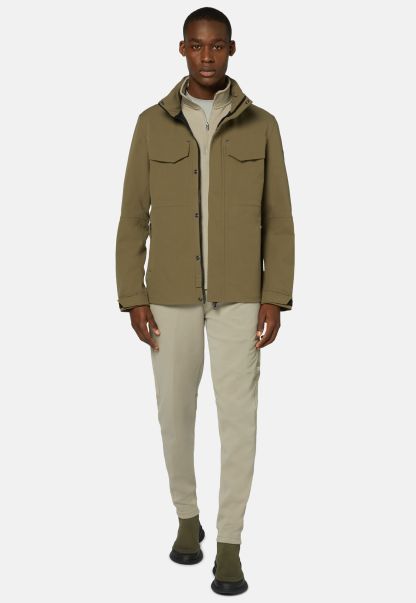 Men Field Jacket In Technical Fabric Outerwear Must-Go Prices