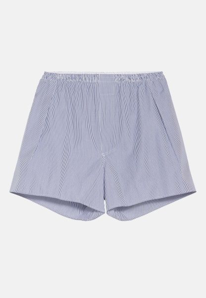 Savings Blue Striped Cotton Boxer Shorts Men Underwear And Pajamas