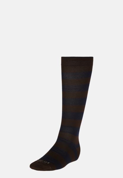 Socks Men Voucher Socks With Macro Striped Pattern In Cotton Blend