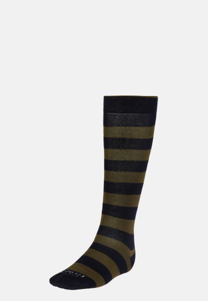 Exquisite Socks Socks With Macro Striped Pattern In Cotton Blend Men