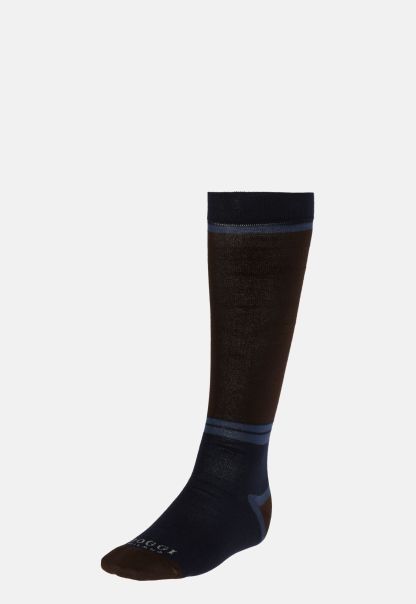 Colour-Blocking Pattern Socks In A Cotton Blend Men Socks Style