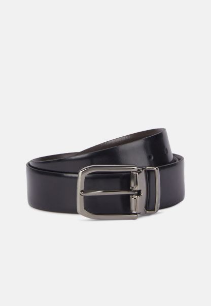 Men Reversible Smooth Leather Belt Superior Belts