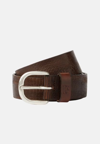 Men Belts Precision Carved Leather Belt