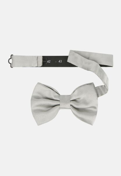 2024 Men Silver Knotted Silk Bow Tie Bow Ties