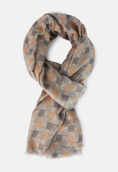 Exclusive Offer Geometric Print Modal/Cashmere Scarf Men Scarves