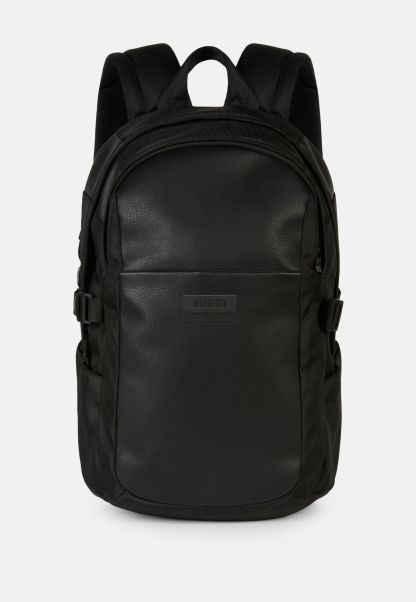 Maximize Rucksacks And Suitcases Black Recycled Technical Fabric Rucksack Men
