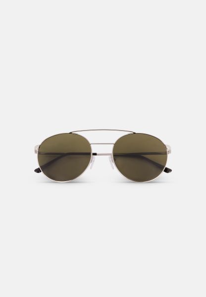 Well-Built Sunglasses Men Silver Capri Glasses