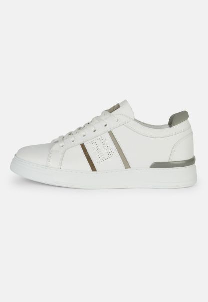 White Leather Trainers With Logo Quick Men Sneakers